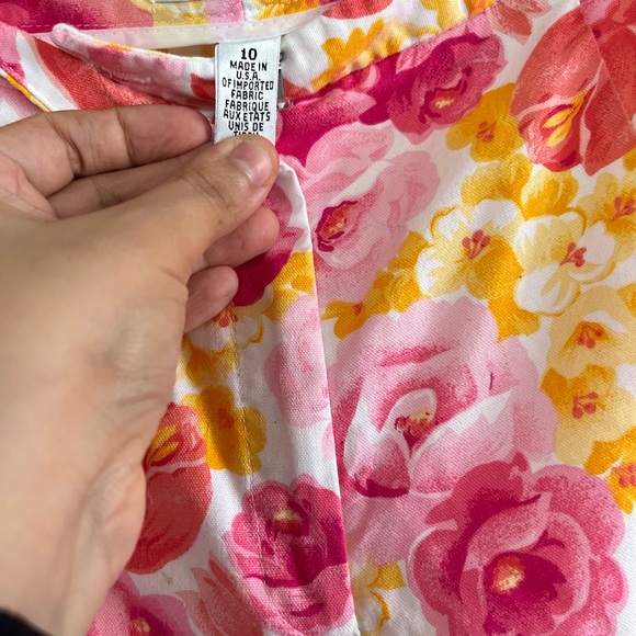 Talbots  floral Cottagecore feminine colorful cotton Pants size 10 - Picture 6 of 9